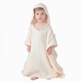 thumbnail image 1 of zuwimk Boys Girls Terry Bathrobe,Cotton Towel Robe ，Hooded Toddler Soft Fuzzy Robe For Kids(Beige,One Size), 1 of 6