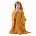 thumbnail image 1 of zuwimk Boys Girls Terry Bathrobe,Cotton Towel Robe ，Hooded Toddler Soft Fuzzy Robe For Kids(Yellow,One Size), 1 of 6