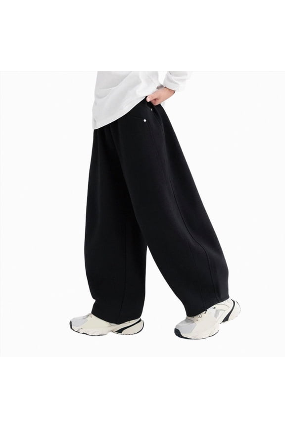 Boys Joggers Lightweight Athletic Pants, Soft scuba-style Fabric Jogging Pants for Kid Youth with Drawstring(L,Brown)