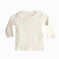 thumbnail image 1 of zuwimk Boys Long Sleeve Shirts Cotton Solid Crew Neck Basic Shirts(12-18 Months,Beige), 1 of 4