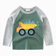 thumbnail image 1 of zuwimk Boys Long Sleeve Shirts Crewneck Kids Waffle Knit T Shirts Toddler Boy Thermal Casual Tops(7-8 Years,Green), 1 of 9