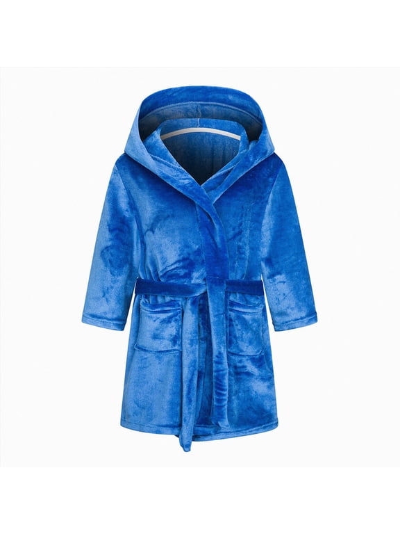 Boys Teens, Hooded Dressing Gown, Creeper Loungewear Cozy Robes, Gamer Gifts for Boys(Blue,2-3 Years)