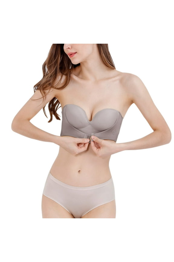 Bras For Women Plus Size, Push-Up Bra with Wonderbra Technology, Smoothing Lace-Trim Bra with Push-Up Cups Gray,85E