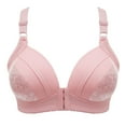thumbnail image 1 of zuwimk Bras For Women,Women Front Closure Post Surgery Compression Everyday Bras with Adjustable Straps Wirefree Pink,36, 1 of 1