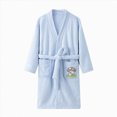 thumbnail image 1 of zuwimk Cotton Waffle Terry Towel Hooded Kids Bathrobe – Soft Absorbent Medium Weight Swim Robe for Boys & Girls(Sky Blue,5-8 Years), 1 of 4