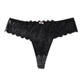 thumbnail image 1 of zuwimk G String Thongs For Women,Women's Blissful Benefits No Muffin Top Cotton Stretch Lace Hipster Panties Black,M, 1 of 4