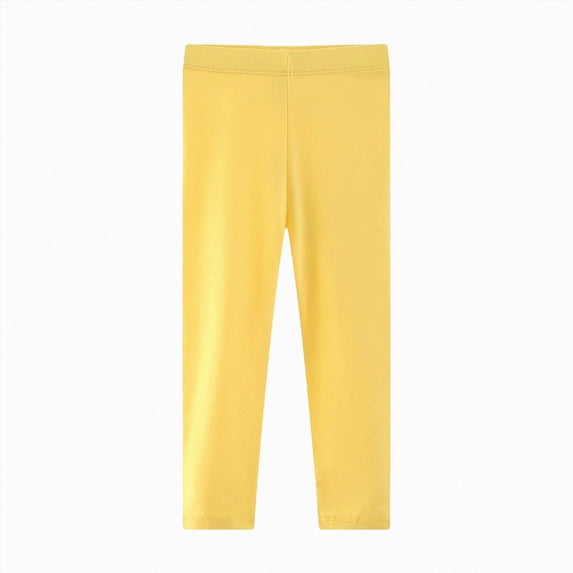 zuwimk Girls Athletic Leggings Crossover High Waisted Yoga Pants with Pockets Kids Dance Running Workout Tights(Yellow,C)