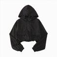 thumbnail image 1 of zuwimk Girls Athletic Zip-Up Jacket Long Sleeve Lightweight Riding Jacket with Pockets(8-9 Years,Black), 1 of 6