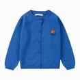 thumbnail image 1 of zuwimk Girls Cardigan Sweaters Ruffle School Uniform Sweater Crew Neck Button Down Coat for Girls(4-5 Years,Blue), 1 of 4