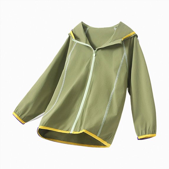 zuwimk Girls Rain Jackets Lightweight Waterproof Hooded Raincoats Windbreakers(13-14 Years,Green)