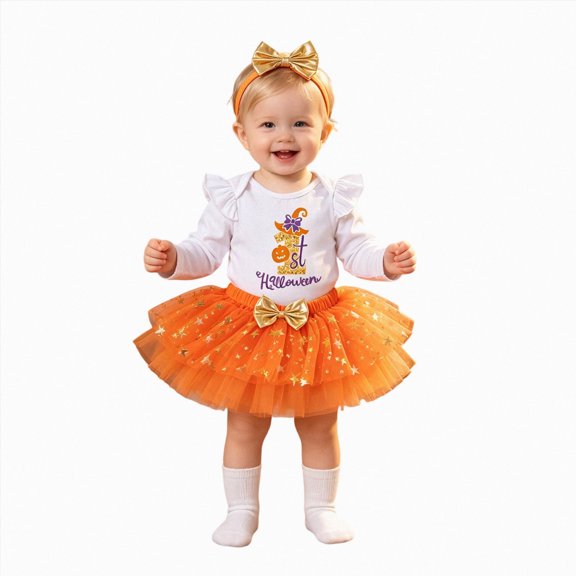 zuwimk Hello World Newborn Outfit Baby Girl Going Home Outfit Ruffle Ribbed Romper Top Floral Pants Set Cute Fall Clothes(3-6 Months,White)