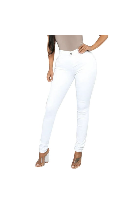 Jeans For Women Stretch,Women's Juniors Ankle Length Skinny Leg Denim Overalls White,XXL