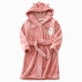 thumbnail image 1 of zuwimk Kids Bathrobe, Toddler Hooded Soft Towel Robe for Girls Boys Terry Cloth Robes Sleepwear(Red,5-6 Years), 1 of 6
