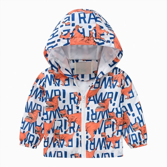 zuwimk Kids Waterproof Rain Jackets Lightweight Raincoats Knitted Mesh Lining Hooded Windbreaker for Boys Girls(5-6 Years,Sky Blue)
