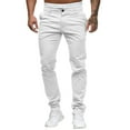 thumbnail image 1 of zuwimk Men'S Pants Casual,Men's Straight Fit Jean Cut All Seasons Tech Pants White,XXL, 1 of 5