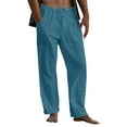 thumbnail image 1 of zuwimk Men'S Pants Slim Fit,Men's No-Iron Expandable Waist Plain-Front Pant Sky Blue,L, 1 of 5