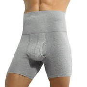 zuwimk Men Underwear Boxer Brief,Mens Cotton Stretch Underwear Support Briefs Wide Waistband Gray,XL
