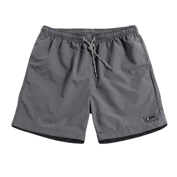 zuwimk Men's Swim Trunks Quick Dry Beach Shorts with Zipper Pockets and Mesh Lining Gray,3XL