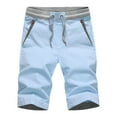 thumbnail image 1 of zuwimk Mens Cargo Shorts,Men's Cargo Shorts Relaxed Fit Below Knee Cargo Pants Blue,M, 1 of 5