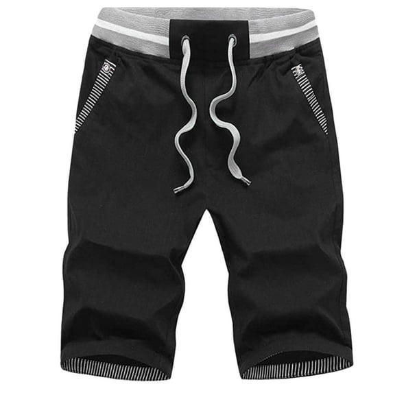 zuwimk Mens Cargo Shorts,Men's Cargo Shorts Relaxed Fit Below Knee Cargo Pants Z-Black,3XL