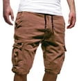 thumbnail image 1 of zuwimk Mens Shorts,Men's Cargo Shorts Lightweight Multi Pocket Casual Short Pants Coffee,S, 1 of 5