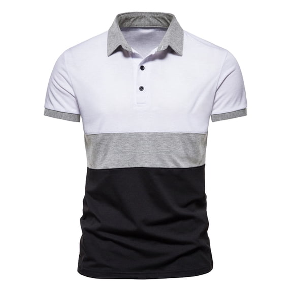 zuwimk Mens Polo Shirts Short Sleeve, Short Sleeve Polo Shirt with Pocket White,L