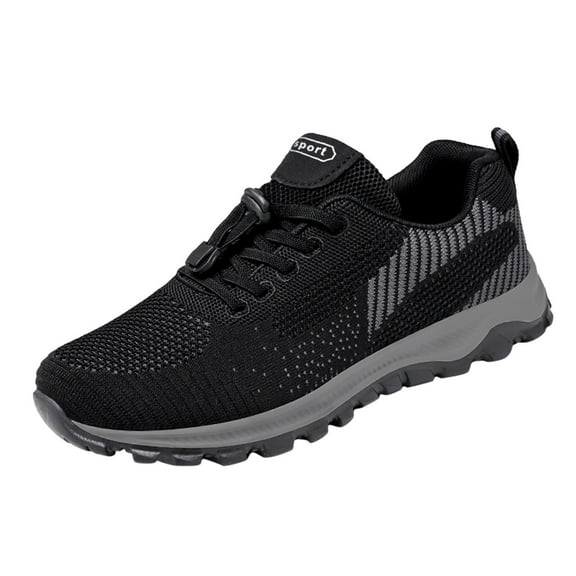 zuwimk Mens Sneakers,Men's Afterburn Memory Foam Lace-up Sneaker Black