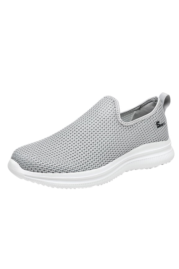 Mens Sneakers,Mens Mesh Breathable Trail Runners Fashion Sneakers Gray