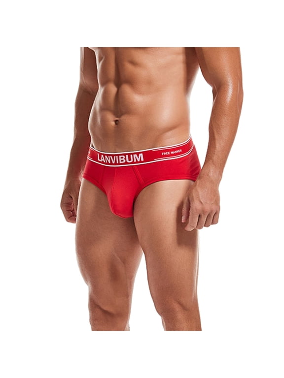 Mens Underwear Briefs,Men's Underwear Ultra Soft Comfy Breathable Bamboo Rayon Trunks Red,XL
