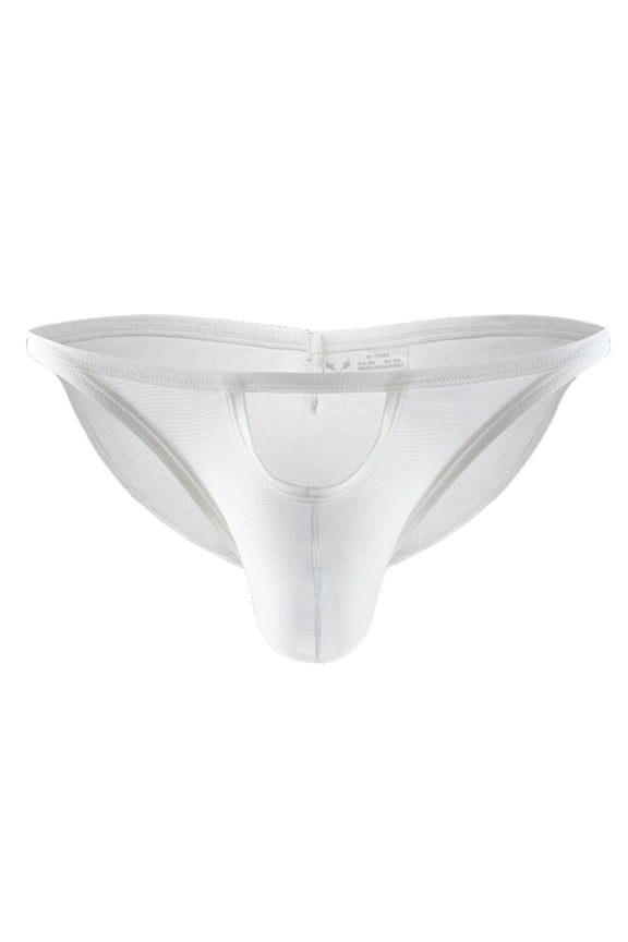 Mens Underwear,Mens Micro Mesh Briefs Comfortable Pouch Underwear White,XL