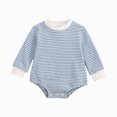thumbnail image 1 of zuwimk Newborn Baby Girl Boy Knitted Romper Sweater Long Sleeve Knit Oversized Bodysuits Sweatshirt Fall Winter Clothes (12-18 Months,Light Blue), 1 of 9
