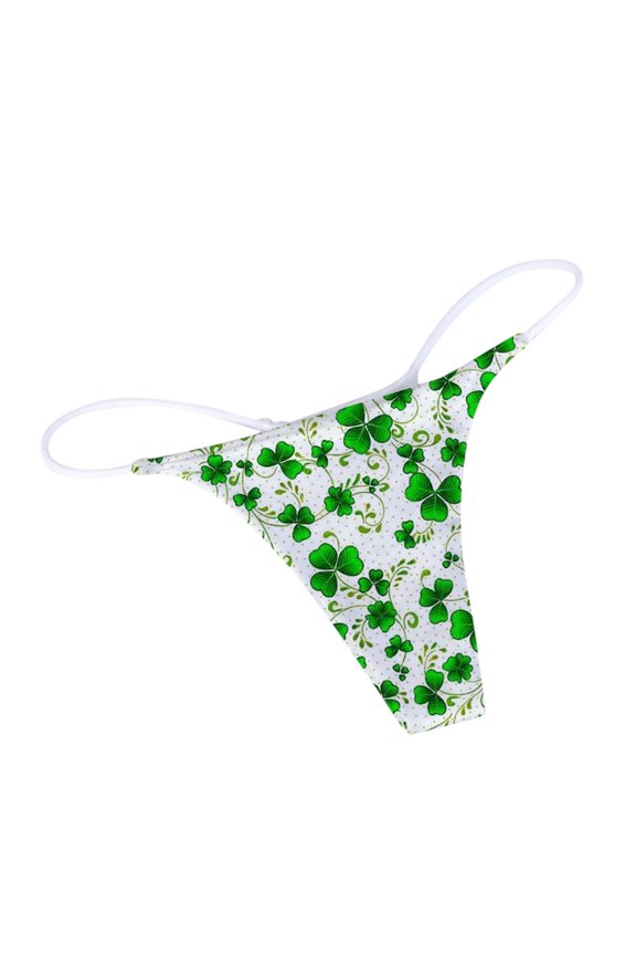 Panties for Women,Women Cotton Panties Low Rise Stretch T-back Tangas Underwear Green,M