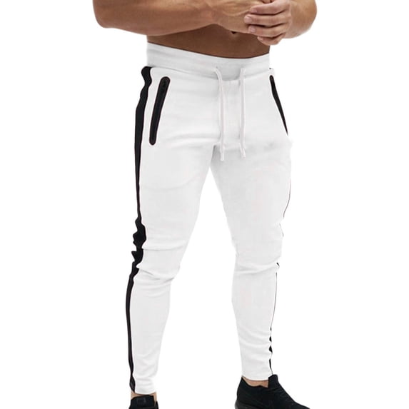 zuwimk Pants For Men Relaxed Fit,Men's Performance Series Extreme Motion Straight Fit Tapered Leg Jean White,XL