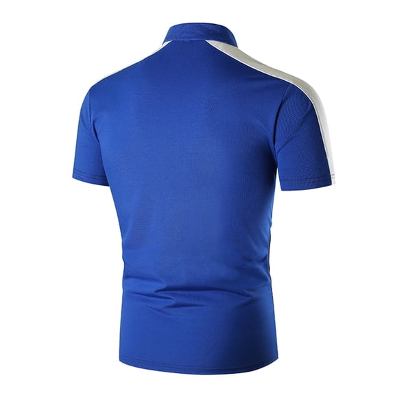 zuwimk Polo Shirts For Men,Men's Short Sleeve Color Block Performance Pique Polo Shirt Black,M