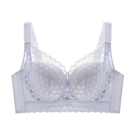 zuwimk Push Up Bras For Women,Women's Embrace Lace Plunge Contour Bra Purple,36D