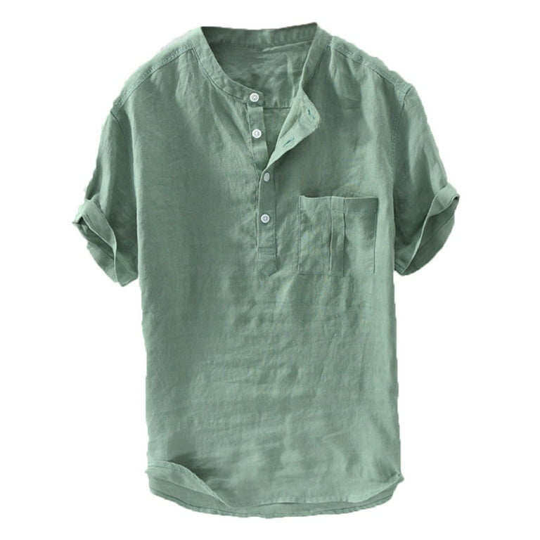 zuwimk Shirts For Men,Men's Ultra Soft Bamboo T-Shirt Curve Hem Lightweight  Cooling Short Sleeve Casual Basic Tee Shirt Green,S 