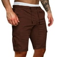 thumbnail image 1 of zuwimk Shorts For Men,Men's Cool Straight Fit Flat Front Shorts Brown,XL, 1 of 5