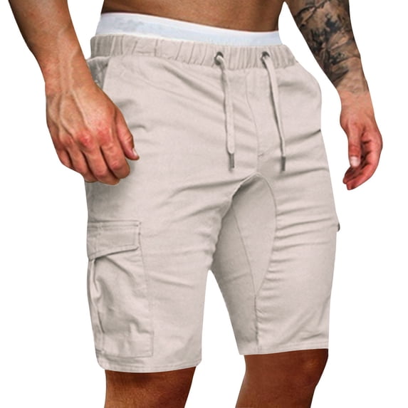 zuwimk Shorts For Men,Men's Cool Straight Fit Flat Front Shorts White,XL