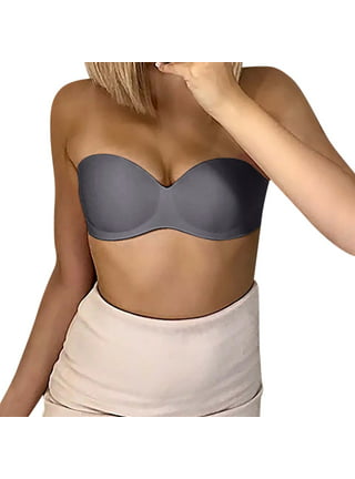 zuwimk Bras For Women Plus Size, Push-Up Bra with Wonderbra Technology,  Smoothing Lace-Trim Bra with Push-Up Cups Beige,85E 