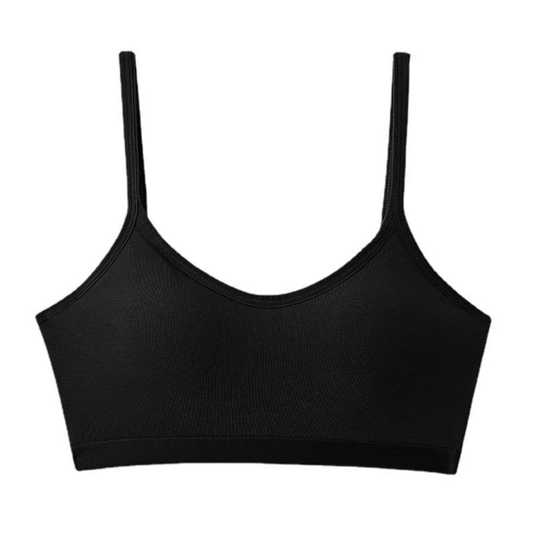 zuwimk Sports Bras For Women,Women V Neck Bralettes Padded Seamless  Adjustable Straps Bra Everyday Basic Sleeping Bras Black,XL 