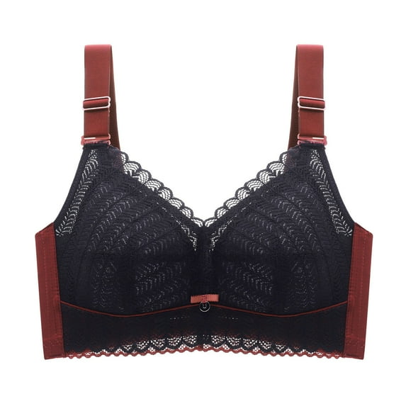 zuwimk Sports Bras For Women,Women's MagicLift Front Close Posture Back Support Bra Black,34B