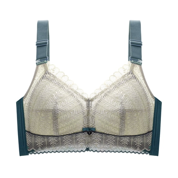 zuwimk Sports Bras For Women,Women's MagicLift Front Close Posture Back Support Bra Green,36B