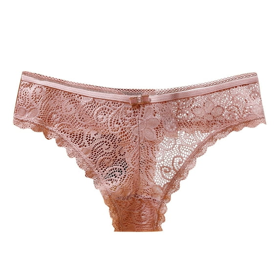 zuwimk Thongs For Women ,Seamless Thongs for Women Pack Thong Underwear Women Silk No Show Thongs for Women Pink,L