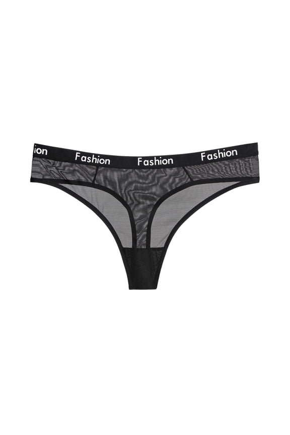 Thongs For Women ,Women G string with Butterfly Center and Sequins Black,S