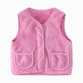 thumbnail image 1 of zuwimk Toddler Baby Boy Girls Fleece Outerwear Vests Sleeveless Zipper Jacket Solid Color Vest Coat Spring Fall Winter Clothes(Pink,7-8 Years), 1 of 4