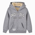 thumbnail image 1 of zuwimk Toddler Boys Fleece Fuzzy Warm Bear Ear Hoodies Jacket Zipper Side Pockets Winter Clothes Coat(3-4 Years,Grey), 1 of 4