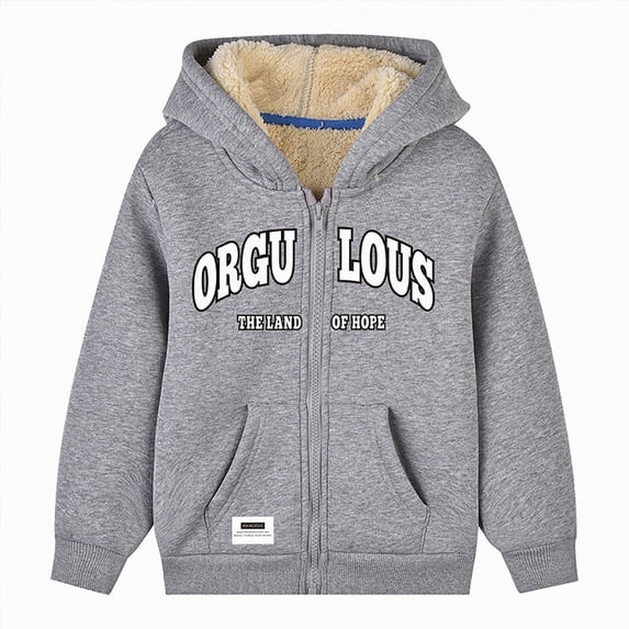 zuwimk Toddler Boys Fleece Fuzzy Warm Bear Ear Hoodies Jacket Zipper Side Pockets Winter Clothes Coat(3-4 Years,Grey)