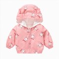 thumbnail image 1 of zuwimk Toddler Boys Windbreaker Casual Outerwear Kids Lightweight Zip Hooded Jacket Baby Cute Dust Coat(6-12 Months,Pink), 1 of 4