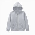 thumbnail image 1 of zuwimk Toddler Fleece Jacket - Weather Resistant Polar Fleece Lined Full Zip Boys Winter Coat - Cozy Hooded Kids Winter Jacket(4-5 Years,Grey), 1 of 7