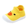 thumbnail image 1 of zuwimk Toddler Girl Shoes,Baby Boys Girls Walking Shoes Hard Bottom Non Slip PU Leather Outdoor Sneaker Toddler First Walker Crib Shoes Yellow, 1 of 4